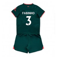 Dres Liverpool Fabinho #3 Rezervni za djecu 2022-23 Kratak Rukav (+ kratke hlače)